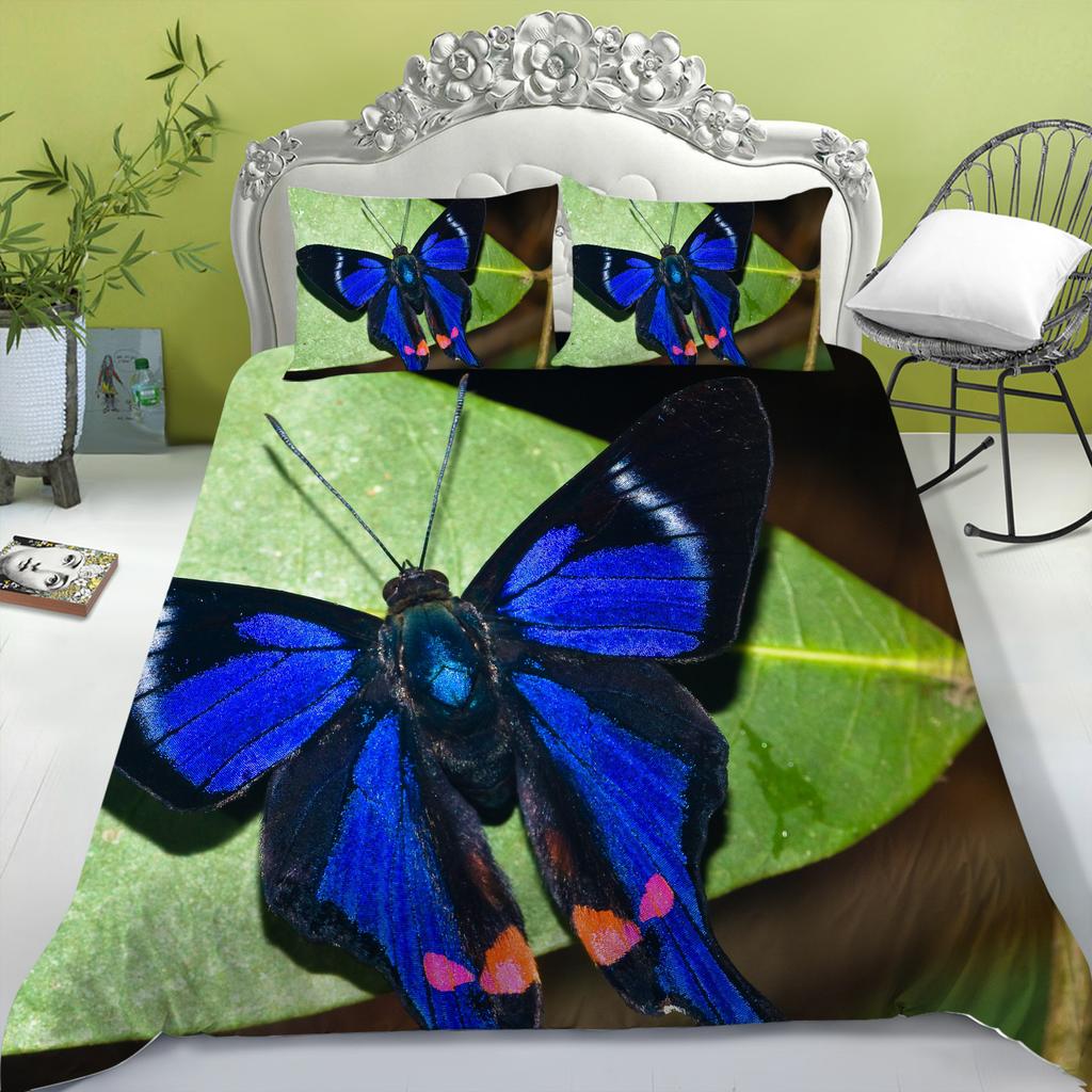 Set de lenjerie de pat pentru acasă, cu imprimare digitală 3D, husă de pilotă, față de pernă, set de lenjerie de pat, dimensiune completă, pentru pat simplu/dublu, pentru decorarea casei