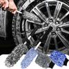 Microfiber Car Wash Brush Cleaning Gloves Plastic Handle Wheel Brush Double-Side Absorbent Clean Glove Car Washing Tool