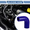 X AUTOHAUX 1pcs 32mm/1.26"-38mm/1.50" Inner Diameter 90mm/3.54" Length 90 Degree Blue Car Silicone Hose Hose Universal