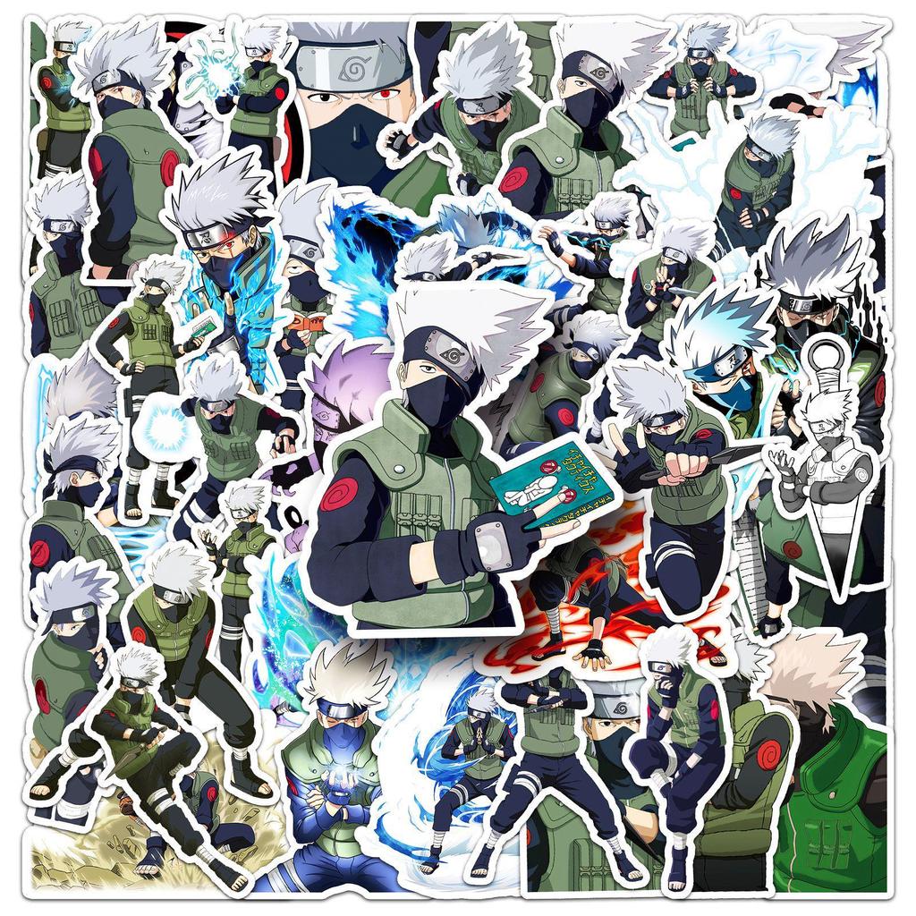 50 Graffiti samolepek Hatake Kakashi: Japonské Anime Naruto Dekorace pro Telefony a Zavazadla