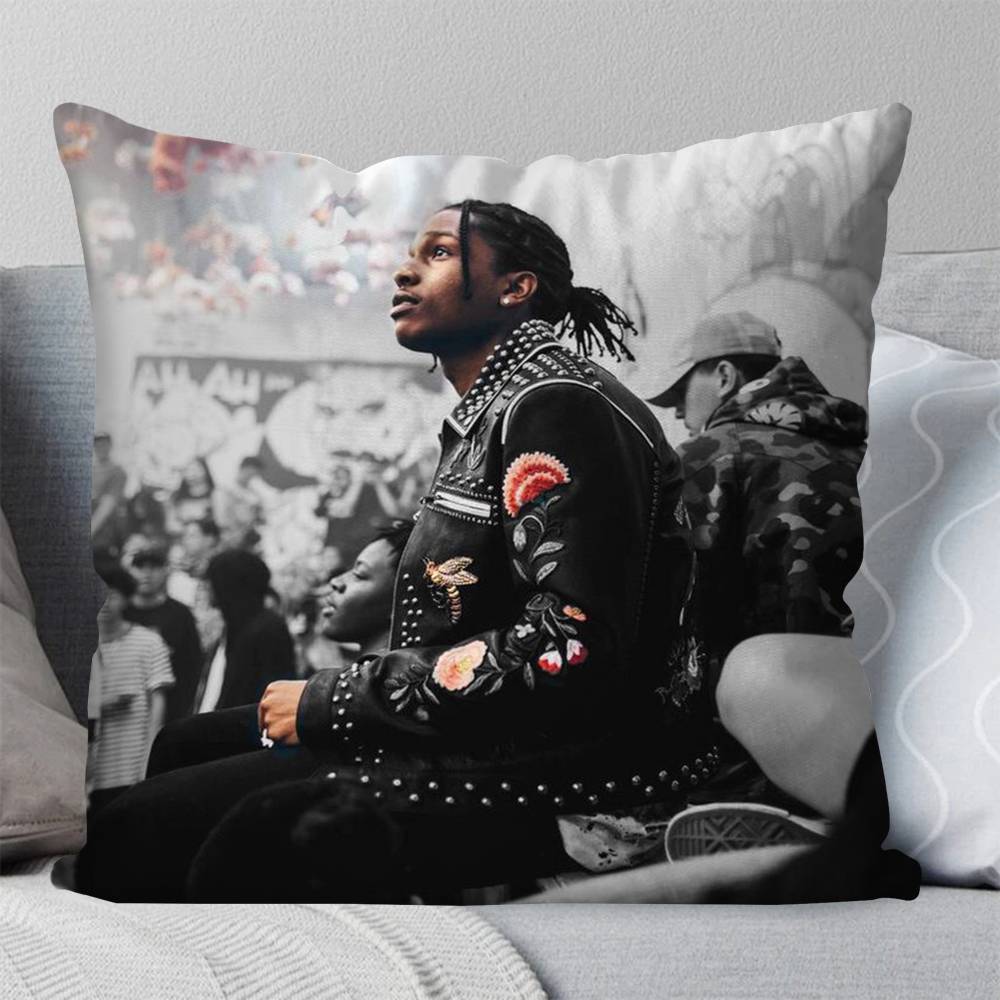 Rapper A-ASAP R-Rocky Pillow Case Square Pillow Bedroom Sofa Leisure Comfort Cushion Car Living Room Home Decoration