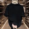 American Trendy Brand High-End Pure Cotton Men'S Printed Short-Sleeved T-Shirt Trendy Casual Round Neck T-Shirt Men'S