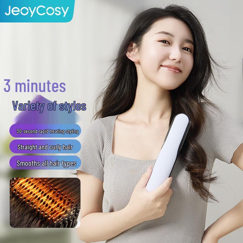 

JEOYCOSY Cordless 2-in-1 Negative Ion Hair Straightener Comb