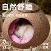 Natural Coconut Shell Hamster Hideout: Cozy Climbing, Sleeping, and Landscaping Nest for Small Pets, Birds, and Rodents