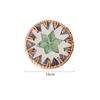 Rattan Shell Coaster Ceramic Heatproof Tea Mat Handwoven Shell Table Mat Decorative Round Coaster Nordic Style
