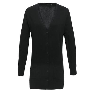 Womens/Ladies Longline V Neck Cardigan