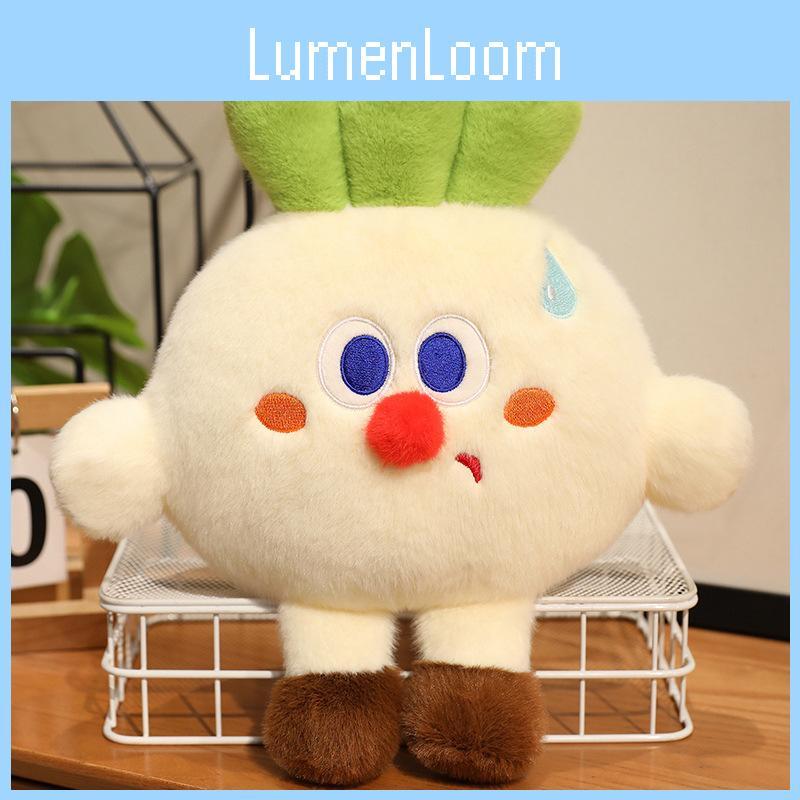 Cute Garlic Eggplant Vegetable Plush Toy With Embroidered Design Gift For