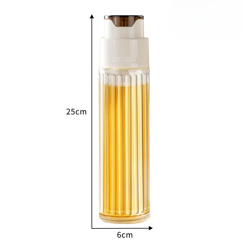 

Glass Oil Can for Filling and Pouring Oil, Leak-proof Automatic Opening and Closing for Soy Sauce, Vinegar and Oil Cans and Oil Bottles бежевый