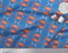 Soimoi Beige Japan Crepe Satin Fabric Crabs Ocean Print Fabric by the metre 42 Inch