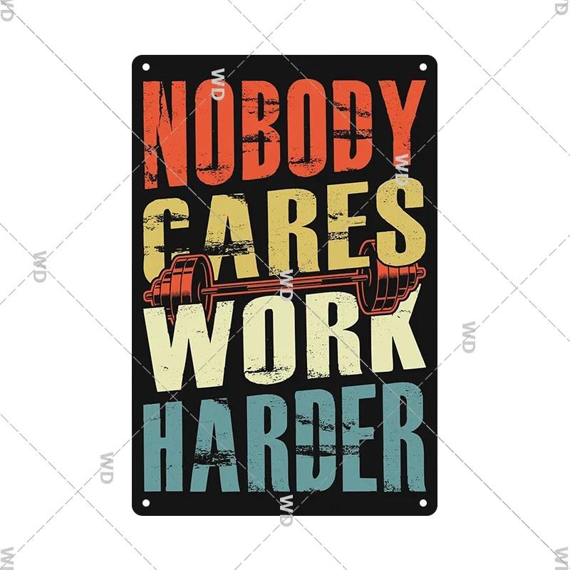 Gym Retro Metal Tin Sign Fitness Funny Vintage Iron Poster Exercise Motivation Quote Home Bar Pub Garage Man Cave Decor Gifts