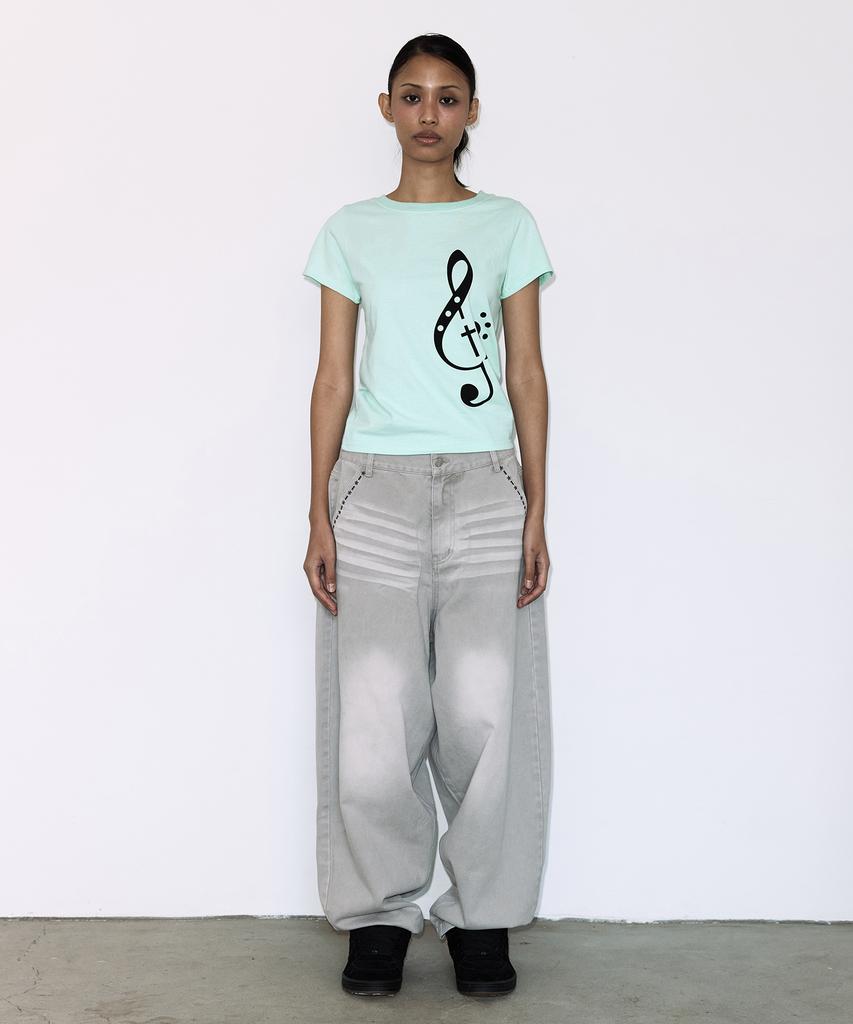 FANCY CLUB Clef Symbol Tee (Mint) F26Qb143