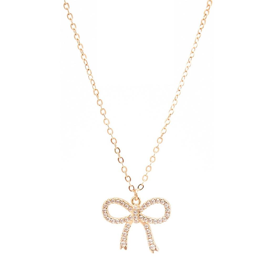 Nouvelle Mode Polyvalent Collier Nœud Ins Niche Pendentif Haut de Gamme Chaîne Clavicule Qualité Durable Premium Utile Pratique