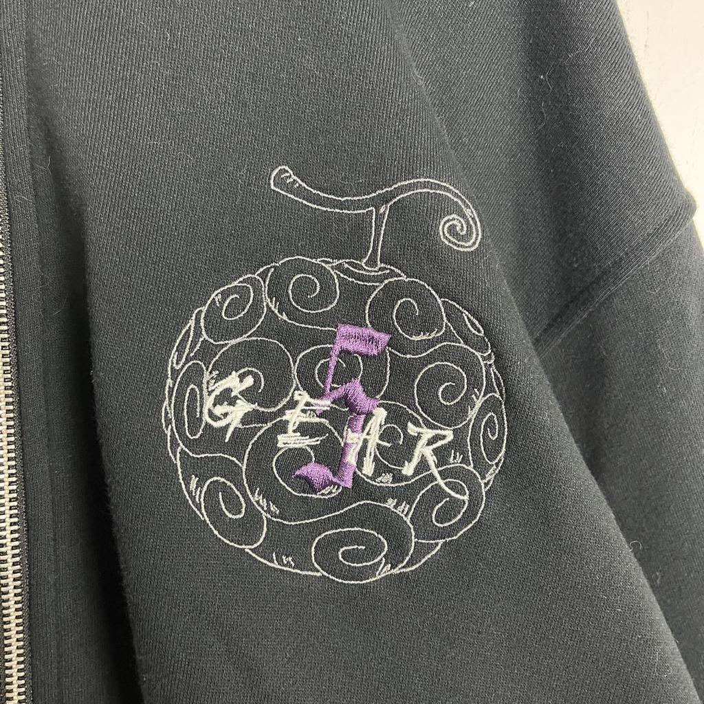 [USED] Instantly Sold Out Model Karakuridama One Piece Gear 5 Luffy Double-sided Embroidered Zip-up Hoodie Rare