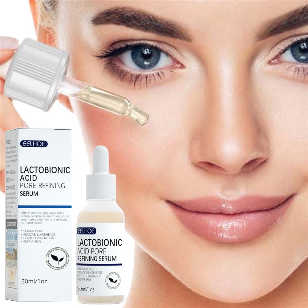 Lactobionic Acid Pore Shrink Face Serum Hyaluronsäure Moisturizing Nourish Smooth Pores Repair Essence Firm