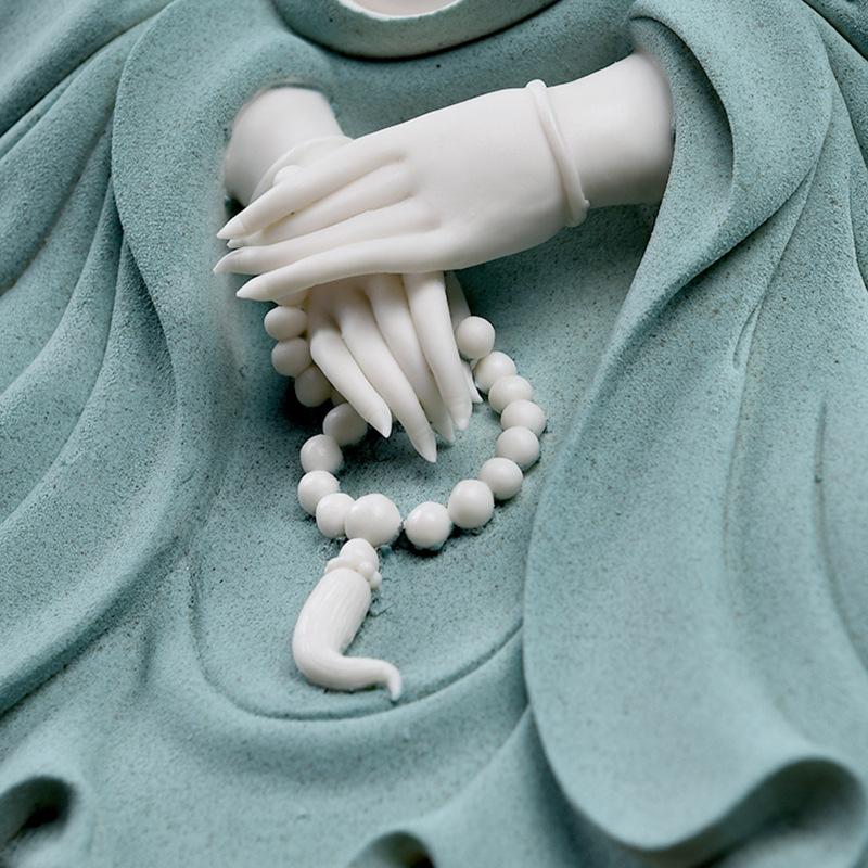 Ceramic Jing Si Guan Yin Sculpture Statue Large-size Handmade 3d Sculpture High-end Home Decoration Accessories