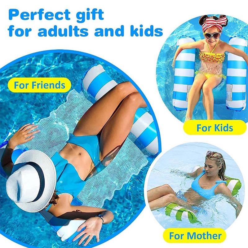 Hamaca Flotante para Agua Sillón Inflable para Piscina para Adultos Vacaciones de Verano Lago y Playa Relajación Asiento Cama Flotante