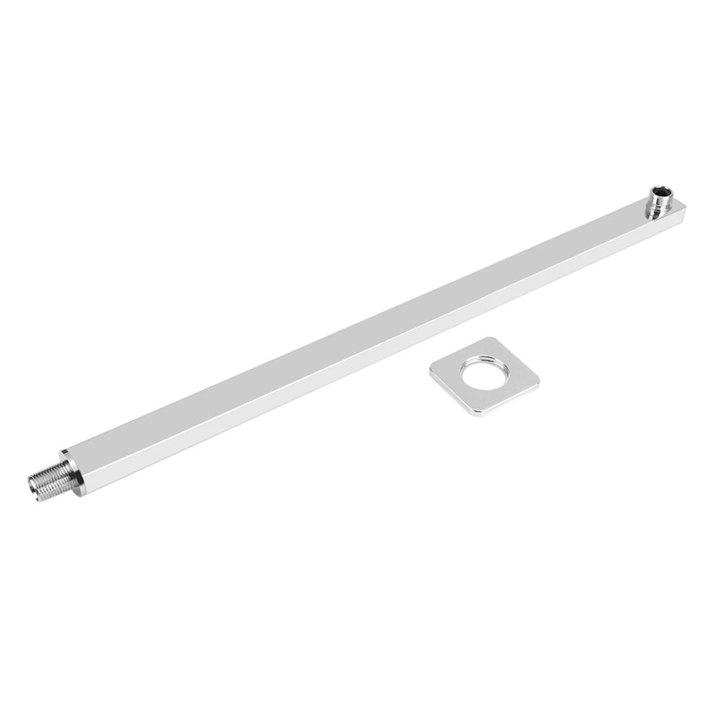60cm Square Shower Head Extension Arm Wall Mounted Stainless Steel Rainfall Extend Pipe Tube Shower Holder Arm Bathroom Tools