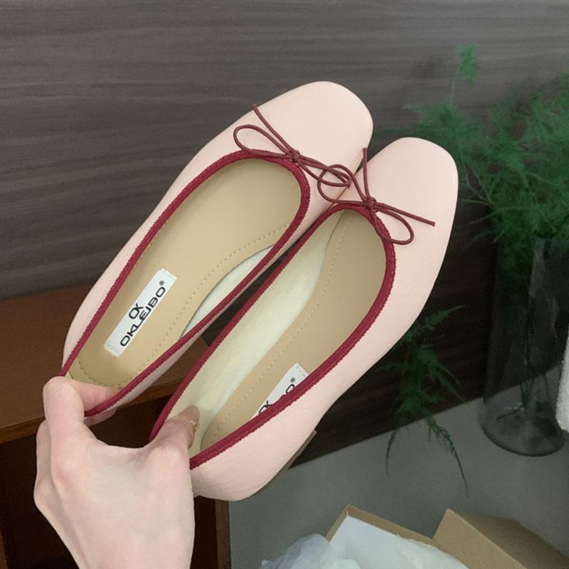 Fashion Luxury Female Round Toe Footwear Ballet Flats Shoes For Women Butterfly-Knot Fashion Shallow Ladies Slip On Flats Shoes