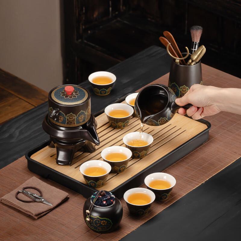 Yi Pan Black Ancient Rhyme Ceramic Kung Fu Tea Set