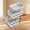 Kitchen Cabinet 3-Tier Aluminum Alloy Pull-Out Spice Rack
