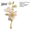 Anti-oxidation Jewelry Vintage Jasmine Brooch Faux Pearl Petal Flower Lapel