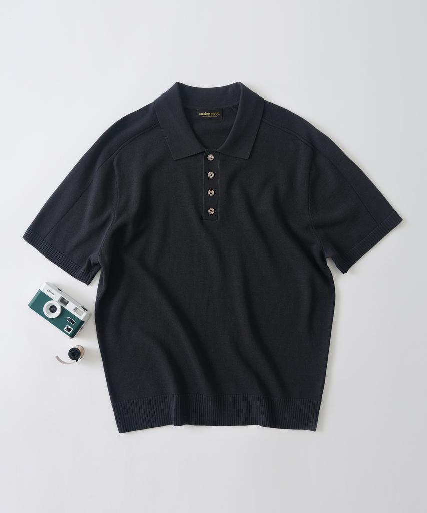 ANALOG MOOD Sepia Drop Short Sleeve Knit (Charcoal)