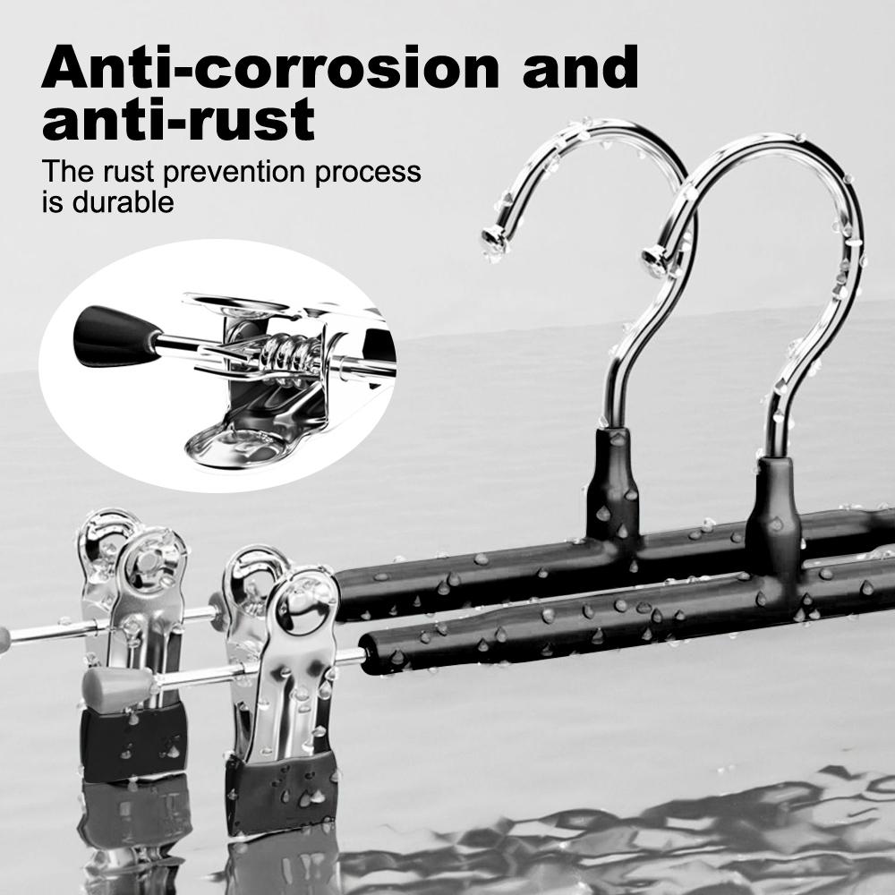 10Pcs Pants Racks Wind Proof Multi-purpose Skirt Racks For Clothes Drying Trousers Wardrobe Clip Anti-slip Clothes Hanger