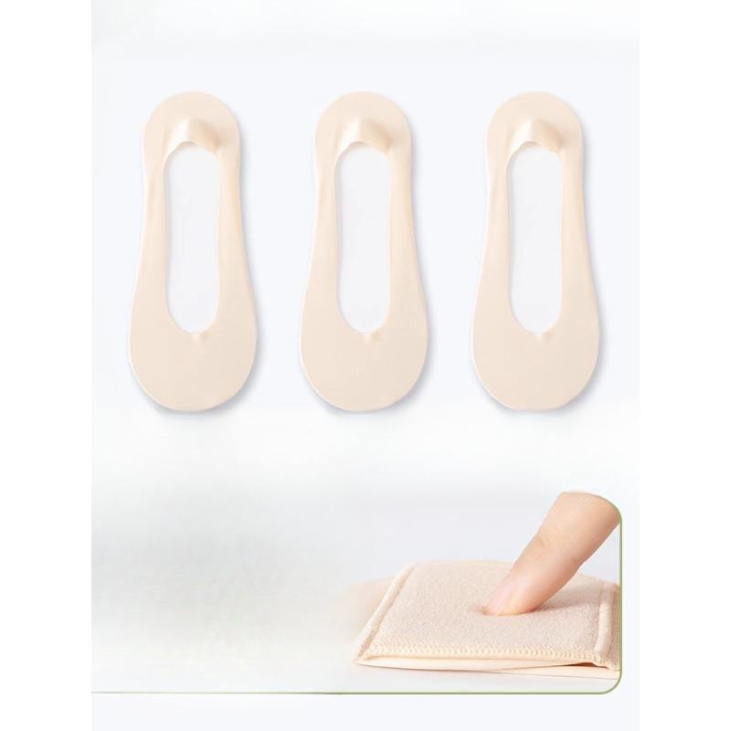 3 Pairs of Female Summer Thin Cotton Non Drop with Anti Skating Silk Shallow Mouth Invisible Deodorant Sweat Socks