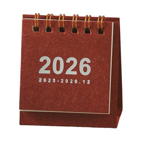 2026 Mini Stolní kalendář leden 2026-prosinec 2026 12měsíční plánovač Malý stojací překlápěcí kalendář s dvojitou drátovou vazbou pro domácí kancelář