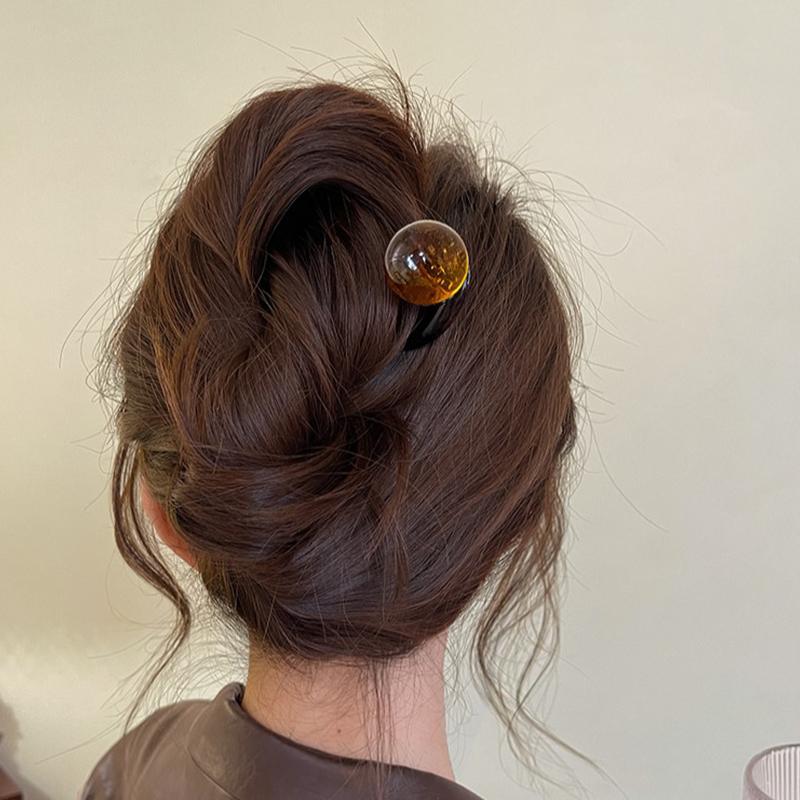 1 Stück Vintage-Stil Blush Perle Haarnadel für Frauen; U-förmige High-End-Haarnadel; Sommer Haarschmuck