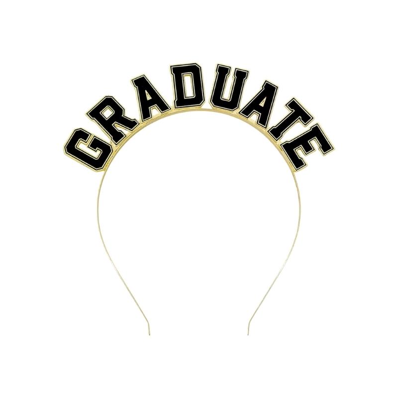Graduation Hairband And Sash Set With Foil Lettering For Commencement Ceremony Celebration Party Photography Props