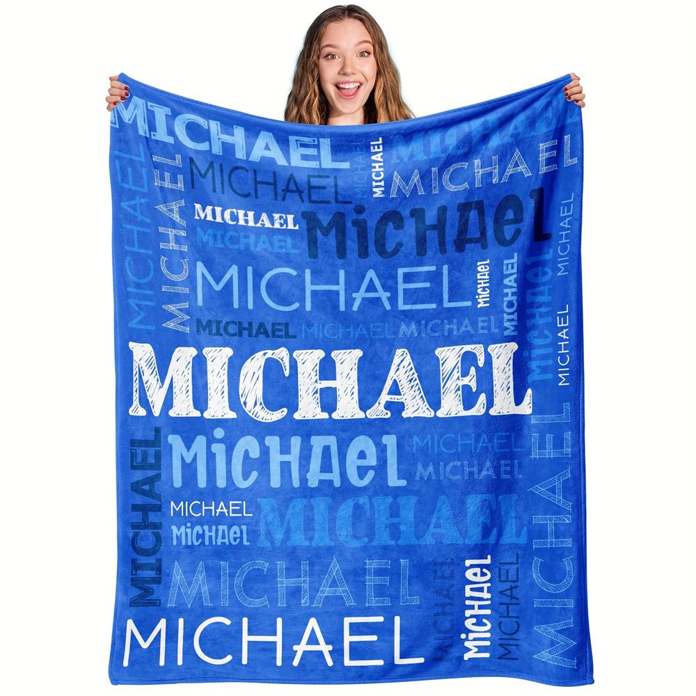 

Personalized Name Blanket - Customizable for Female or Male Names - Perfect for Birthday Gifts - Soft and Comfortable - Suitable Flannel 75 x 100