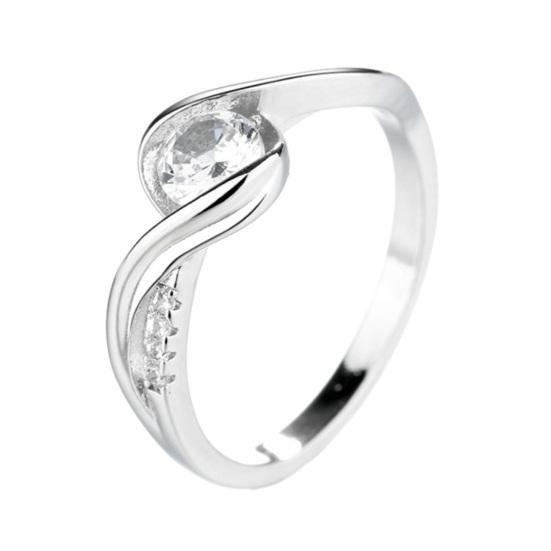 

Глянцевое стекируемое кольцо с геометрическими искусственными драгоценными камнями, инкрустированное женское кольцо на палец, скрученное кольцо с обещанием, ювелирные аксессуары белый