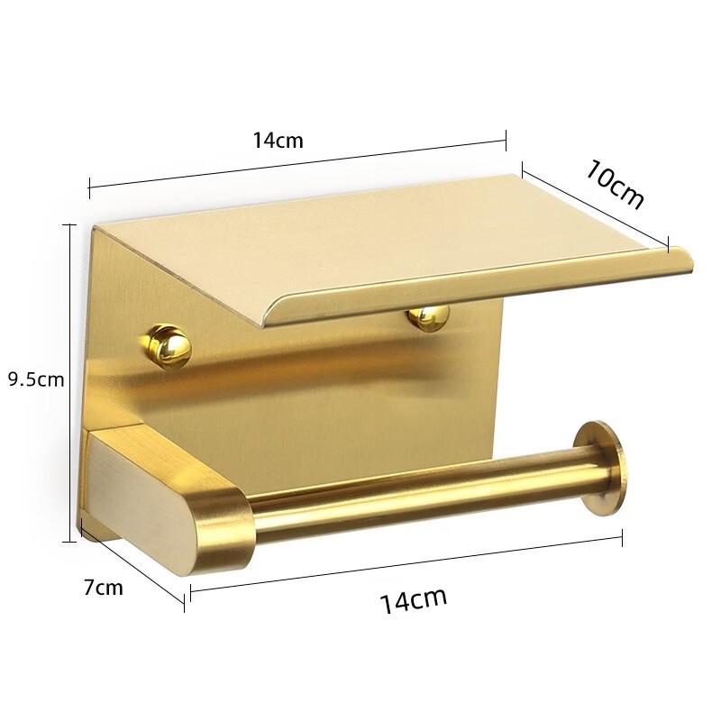 OIMG Gold Wall-Mounted Toilet Paper Holder