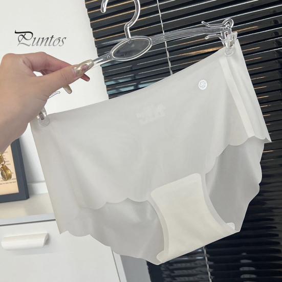 Good Breathability Briefs Women Panties Mid Waist Seamless Thin High Elasticity Solid Underpants Color Lady Female Daily Underwear