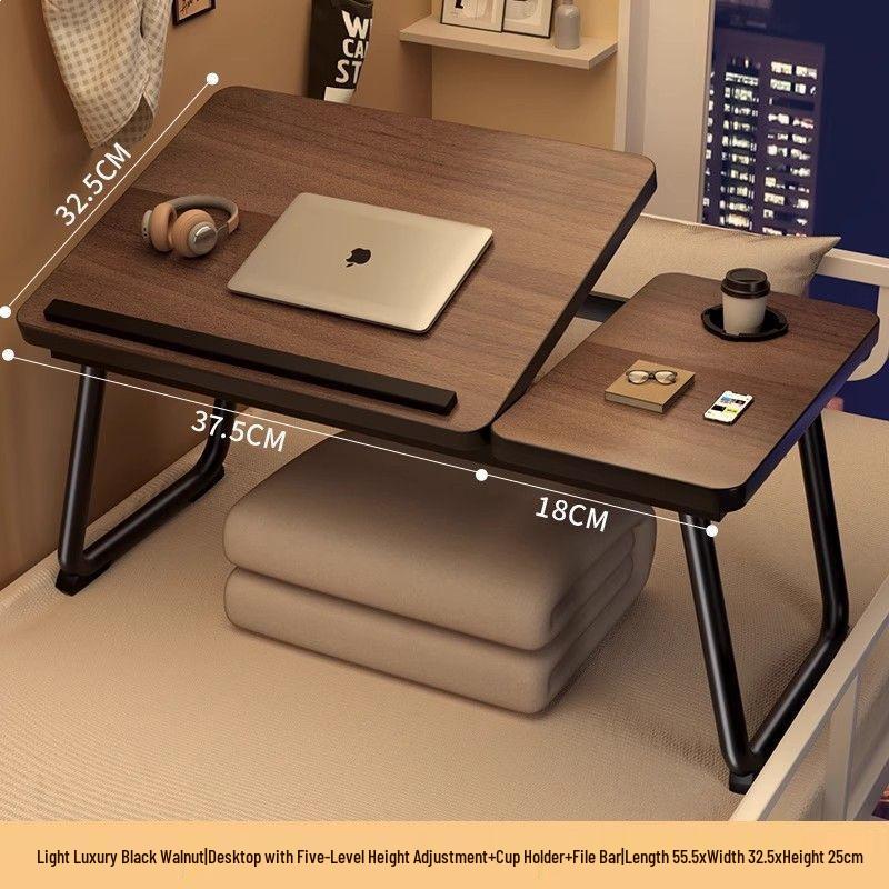 Portable Foldable Laptop Desk - Multi-functional Bedside or Dorm Study Table, No Installation Needed