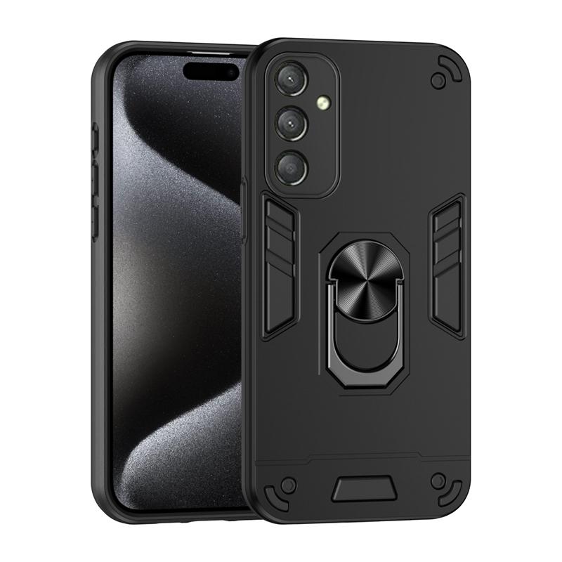 Priekš Samsung Galaxy A16 5G vāciņš Magnētisks gredzena turētājs Bruņu telefona vāciņš priekš Galaxy A16 A 16 GalaxyA16 Kameras aizsardzība Aizmugurējais vāciņš