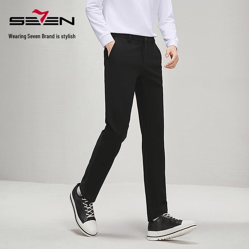 Qipai Men's Corduroy Business Casual Straight-Leg Trousers