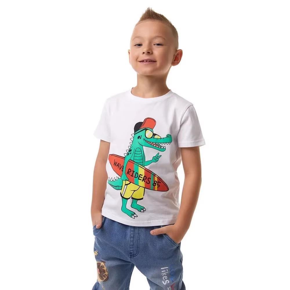 Summer Cotton Casual Kids' Graphic Tee - Comfortable, Sweat-Absorbent Short Sleeve T-Shirt