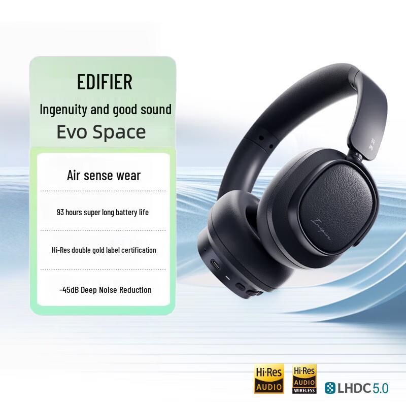 EDIFIER Evo Space Over-Ear Hi-Res ANC Bluetooth Headphones