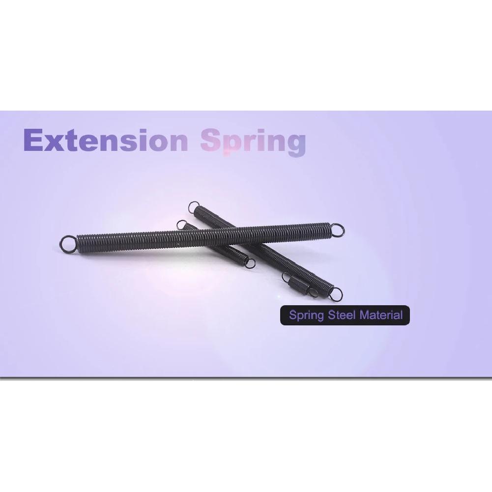 Gearway 5pcs Extension Spring with Hooks 1mm/1.2mm Thickness Small Tension Springs 25-50mm Steel Long Extension Spring