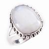 Natural Rainbow Moon Stone Gemstone Handmade 925 Sterling Silver Ring S.10 R6k54