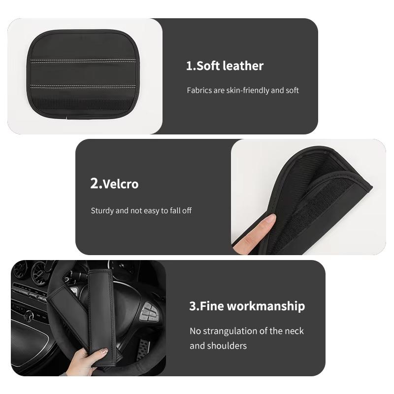 2pcs Car Seat Belt Pad Safety Strap Shoulder Cover Soft Mat For Volvo Rdesign XC40 XC60 V60 XC90 V50 S60 S90 XC70 Accessories