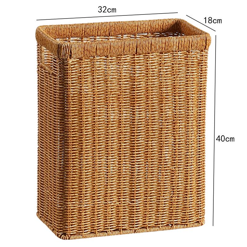 Imitation Rattan Narrow Storage Basket Organizer