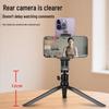Dual-Camera Mobile Teleprompter Stand for Live Streaming - Portable Handheld & Desktop Universal Stand