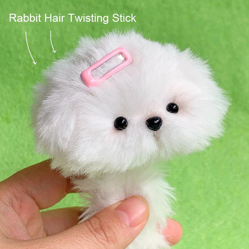 1PC Toys Plush Dolls Twisting Sticks Imitation Rabbit Hair Fluffy Toys Materials Miniature Doll