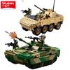 Sluban Militärbausteine Militärpanzer & gepanzertes Fahrzeug Baustein-Set mit Soldatenfiguren, Pädagogisches Armee-Spielzeug
