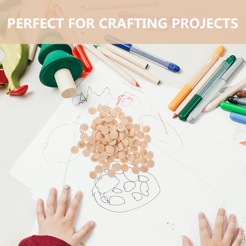 100Pcs Half Craft Balls Unfinished Wooden Mini Hemisphere Smooth for DIY Arts Party Supplies Half Craft Ball