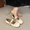 Fashion 2025 New High Quality Spring Autumn Butterfly-knot Women Ballet Flats Shoes Concise Square Toe Eelgant Soft Sole Mary Jane Shoes