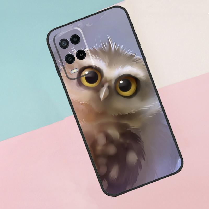 Owl Watercolor Animal For Oppo A17 A77 A60 A74 A94 A54 A18 A38 A58 A78 A98 A40 A80 A16 A76 A96 A15 A57S Phone Case